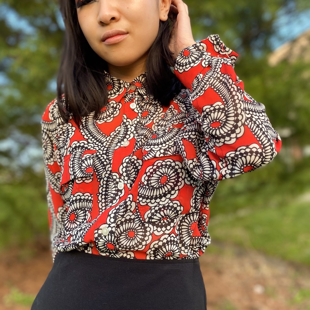 Rafaela Studios Sheer Long-Sleeved Blouse